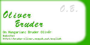 oliver bruder business card